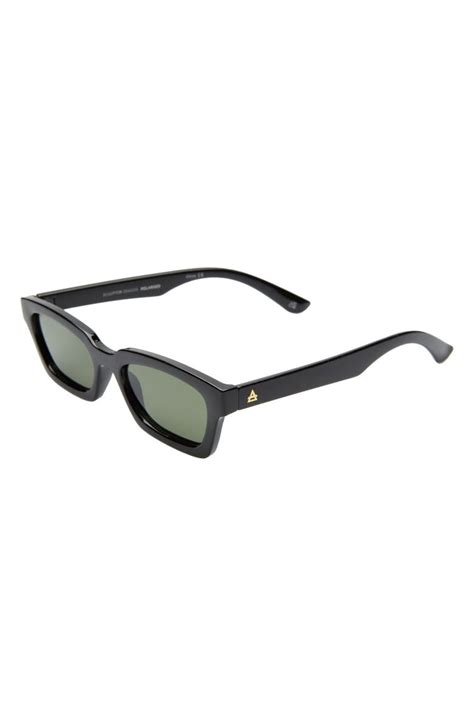 AIRE 50mm Sculptor Polarized Rectangular Sunglasses.